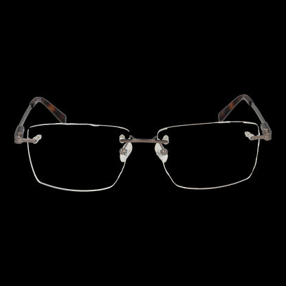 TIMBERLAND MOD. TB1800 57009 gent's eyewear, rimless rectangular glasses on black background