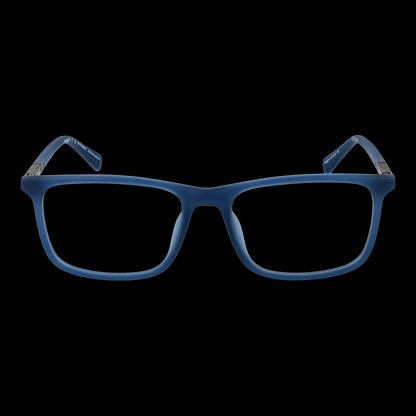 TIMBERLAND MOD. TB50021-H 54091 gent glasses with rectangular blue frame, showcasing front view of elegant eyewear for men.