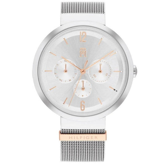 TOMMY HILFIGER Mod. 1782537 lady's quartz analog watch, 40mm case, mineral dial, 3 ATM water resistant, with official packaging.