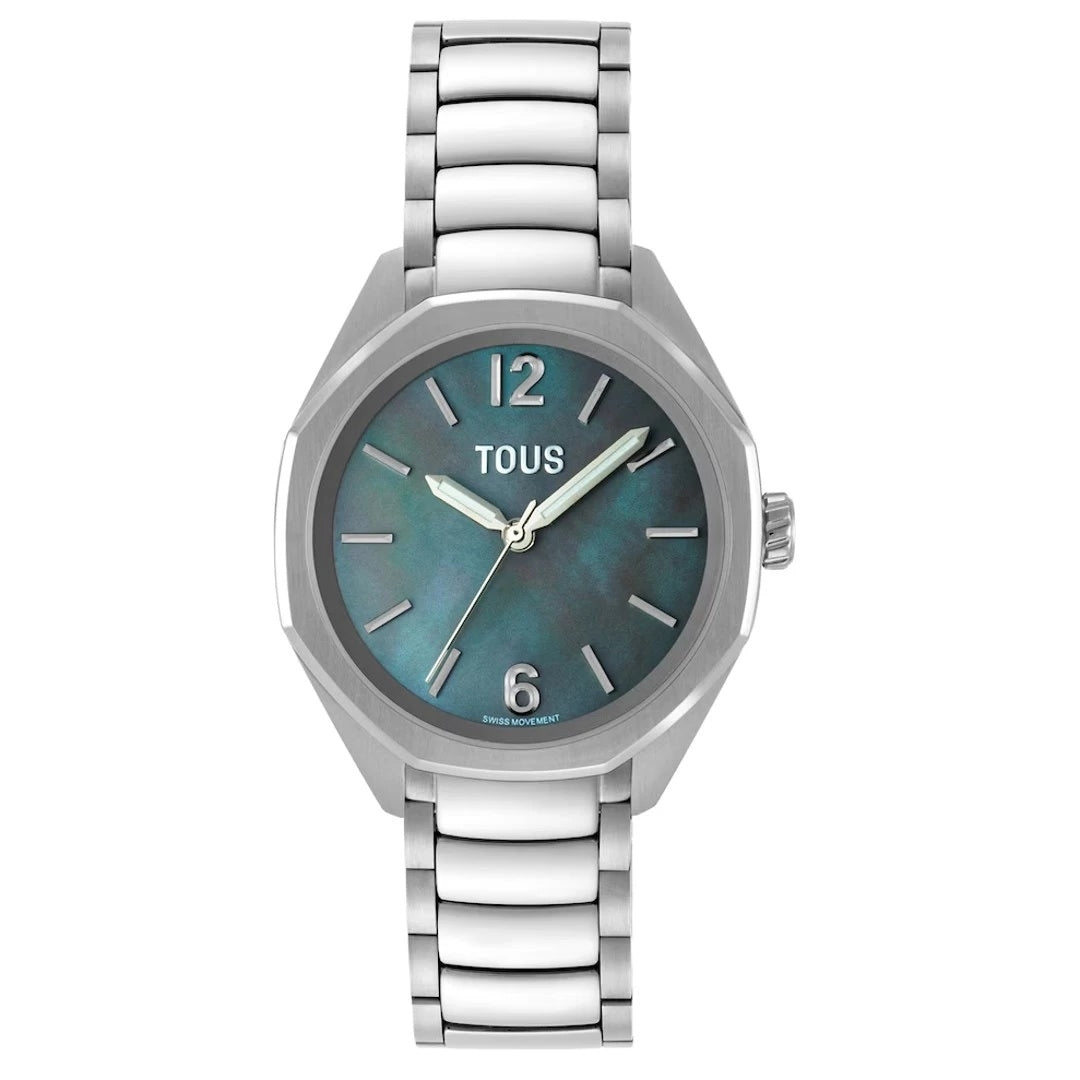 TOUS WATCHES Mod. 3000141500 with a silver bracelet and blue dial design