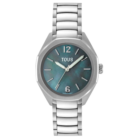 TOUS WATCHES Mod. 3000141500 with a silver bracelet and blue dial design