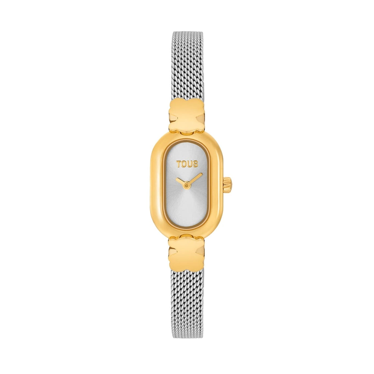 Gold and silver TOUS WATCHES Mod. 3000145300 with mesh strap