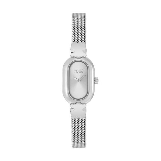 TOUS WATCHES Mod. 3000145500 elegant silver watch with mesh band