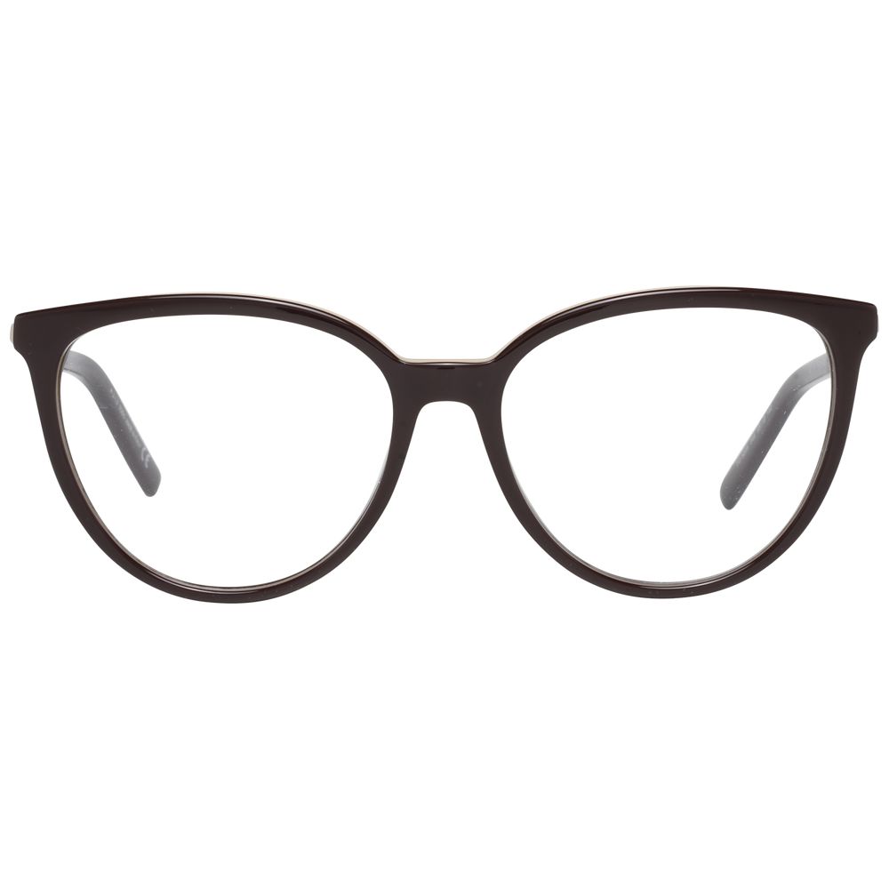 Front view of Tod's Brown Metal & Plastic Glasses (Frames) for women, full-rim style with demo lenses.