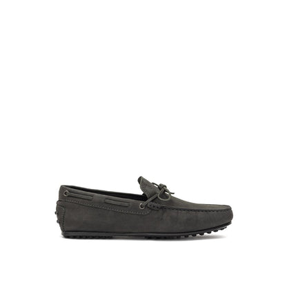 Tod's Gray Nubuc Leather Moccassin Tod's