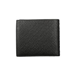 Tommy Hilfiger Elegant Black Leather Wallet with Multi-Compartments