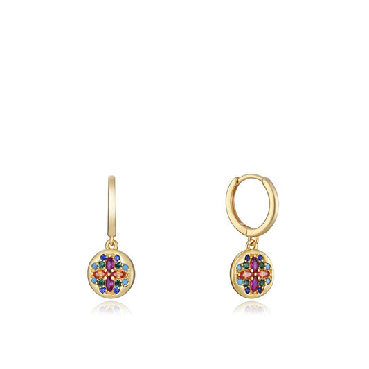 VICEROY JEWELS Mod. 13093E100-39 silver earrings for ladies, featuring colorful gemstones, packaged in an official box.