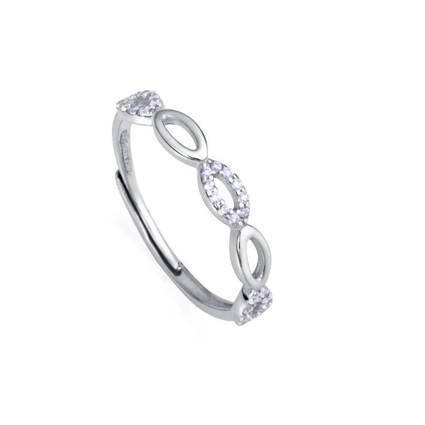VICEROY JEWELS Mod. 13160A013-30 silver lady's ring with crystal accents, elegant design, suitable for formal occasions.