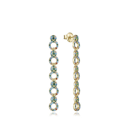 Elegant earrings from VICEROY JEWELS Mod. 15120E100-39, featuring silver 925° with blue accents, suitable for ladies, 10 ATM resistant.