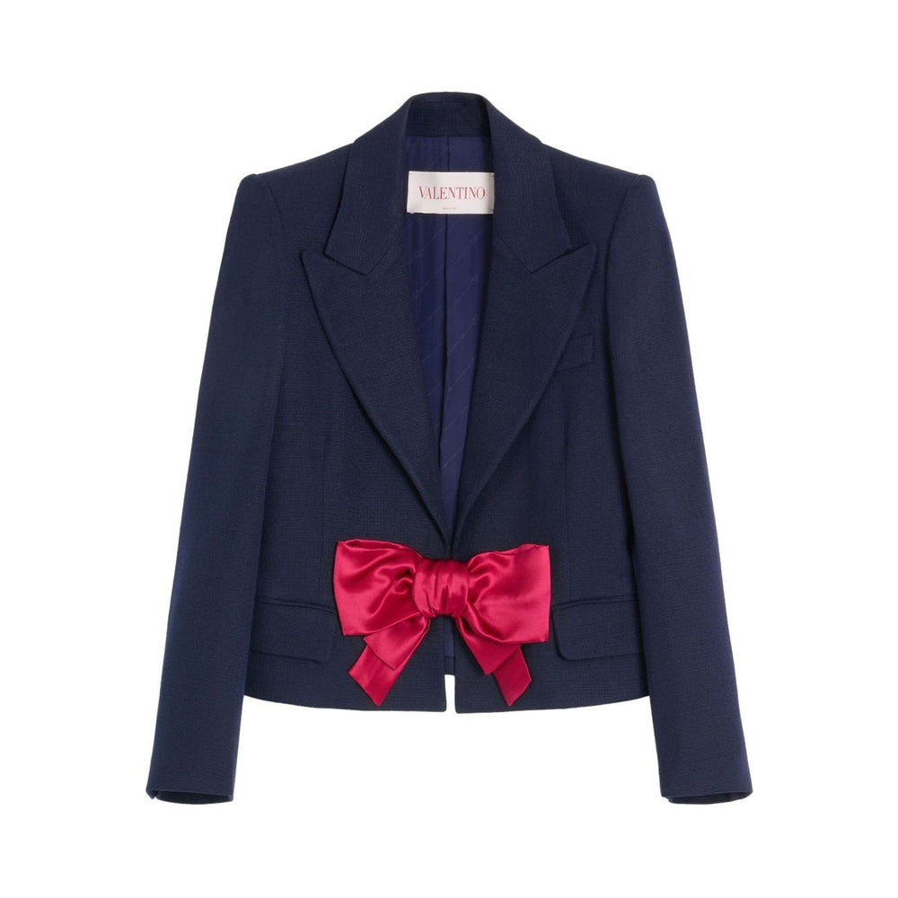 Valentino Bow-detail single-breasted blazer Jackets