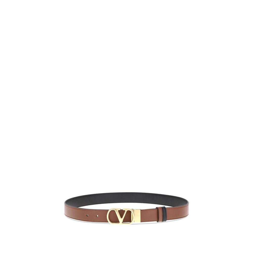 Valentino Garavani Brown Calf Leather Bos Taurus Regular Belt