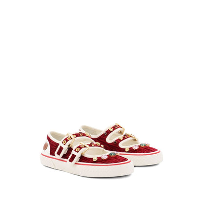 Valentino Garavani Jewel-embellished buckle sneakers