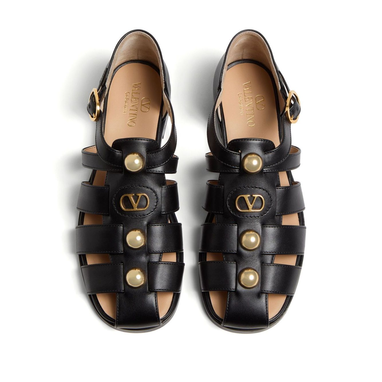 Valentino Garavani Vlogo Signature Fisherman Sandal In 20mm Calfskin