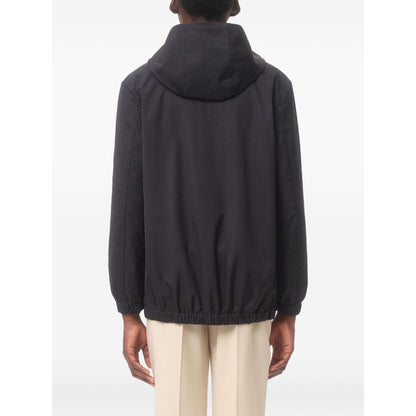 Valentino Nylon Hooded Jacket with VLogo Patch Jackets