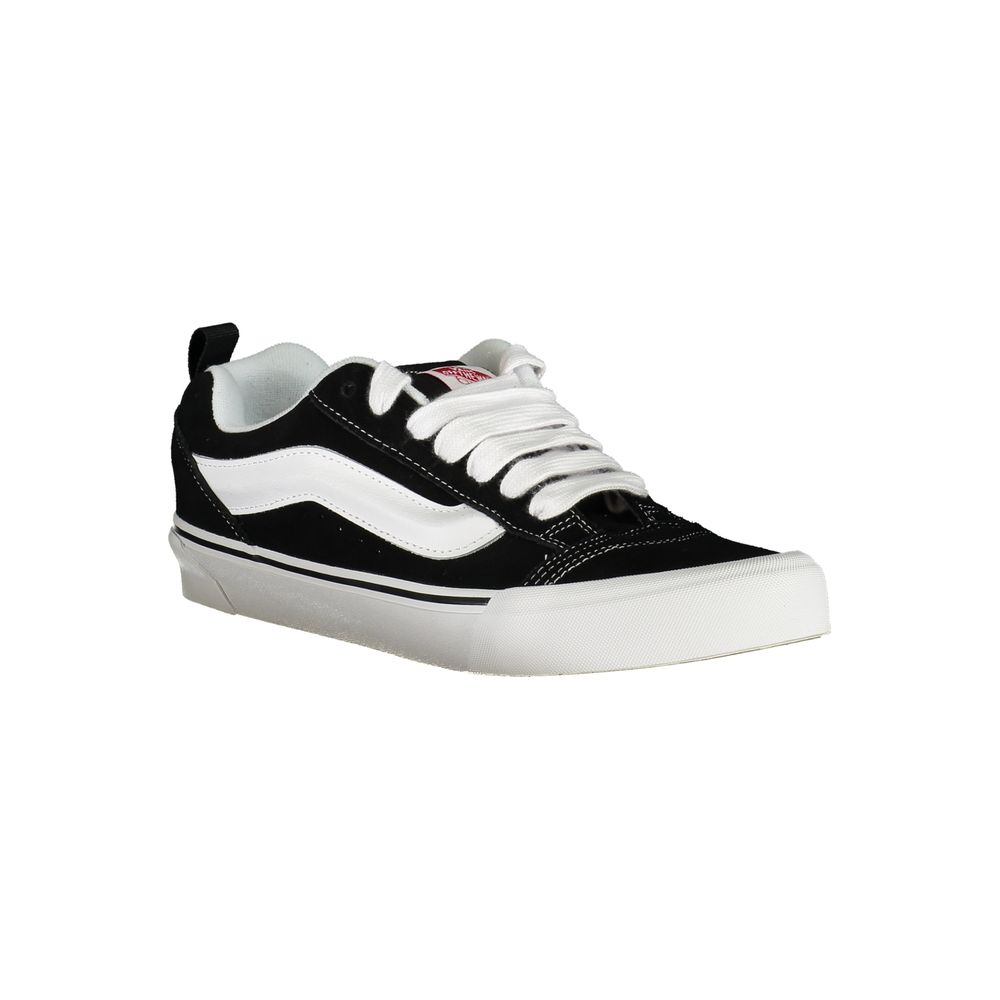 Vans Black Polyester Men Sneaker with iconic Old Skool design, contrasting details, and durable construction for urban style.