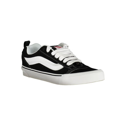 Vans Black Polyester Men Sneaker with iconic Old Skool design, contrasting details, and durable construction for urban style.