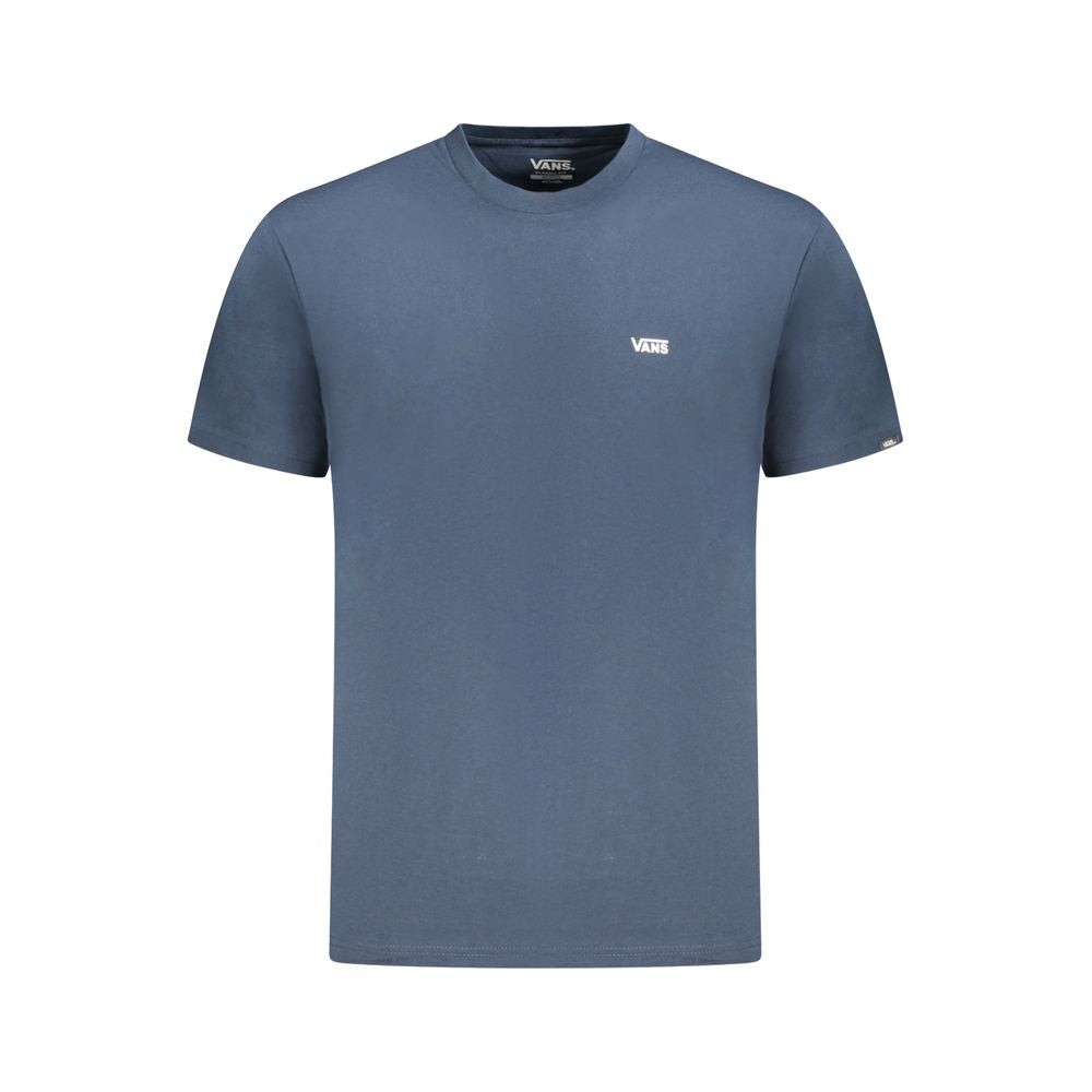 Vans Blue Cotton Men T-Shirt with classic fit and bold logo.