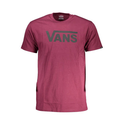 Vans Purple Cotton Men T-Shirt with bold Vans logo and classic fit, ideal for casual skater style.