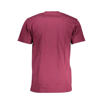 Vans Purple Cotton Men T-Shirt with short sleeves and classic fit, rear view showcasing vibrant color and iconic design for street style.