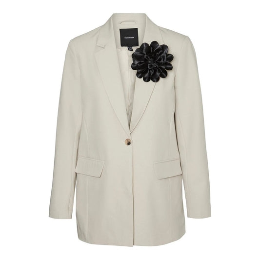 Vero Moda Beige Polyester Blazer Vero Moda