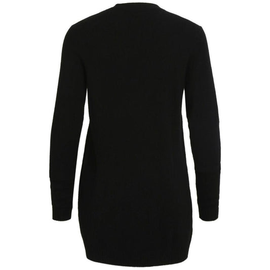 Vila Clothes Black Viscose Cardigan VI-2492000009-IT40|S