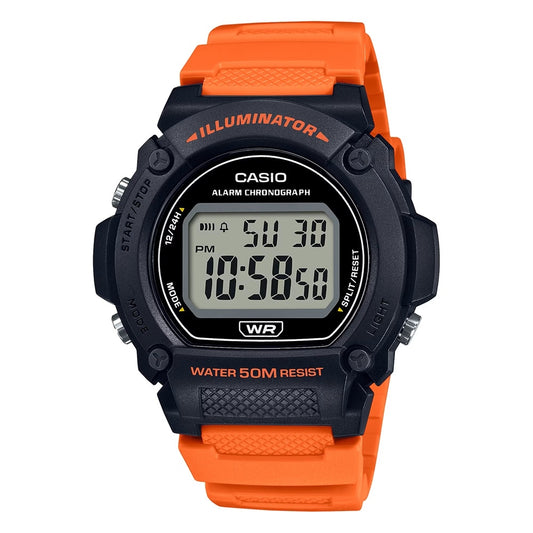 CASIO TIMELESS COLLECTION Mod. SPORT- ILLUMINATOR. WR 50M. ALARM. CHRONOGRAPH - BLACK (Brilliant color strap)-0