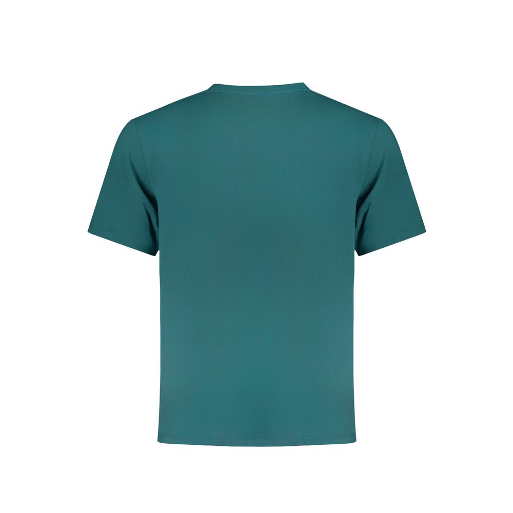 Alt Tag: Back view of Wrangler Green Cotton T-Shirt featuring short sleeves and crew neck design.