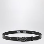 Diesel Black leather belt with Oval D buckle X09716P1245/Q_DIESE-T8013_300