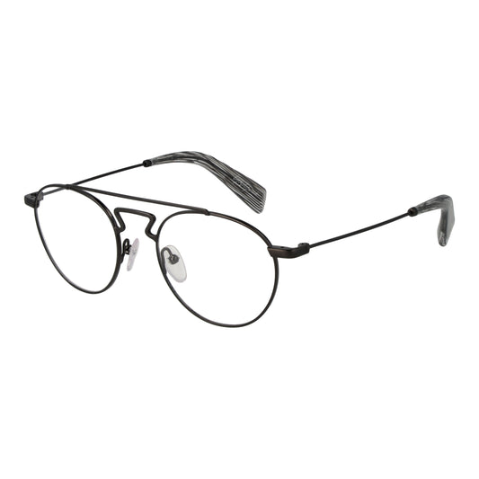 YOHJI YAMAMOTO MOD. YY3004 50902 Gent eyeglasses with sleek black frame and round lenses.
