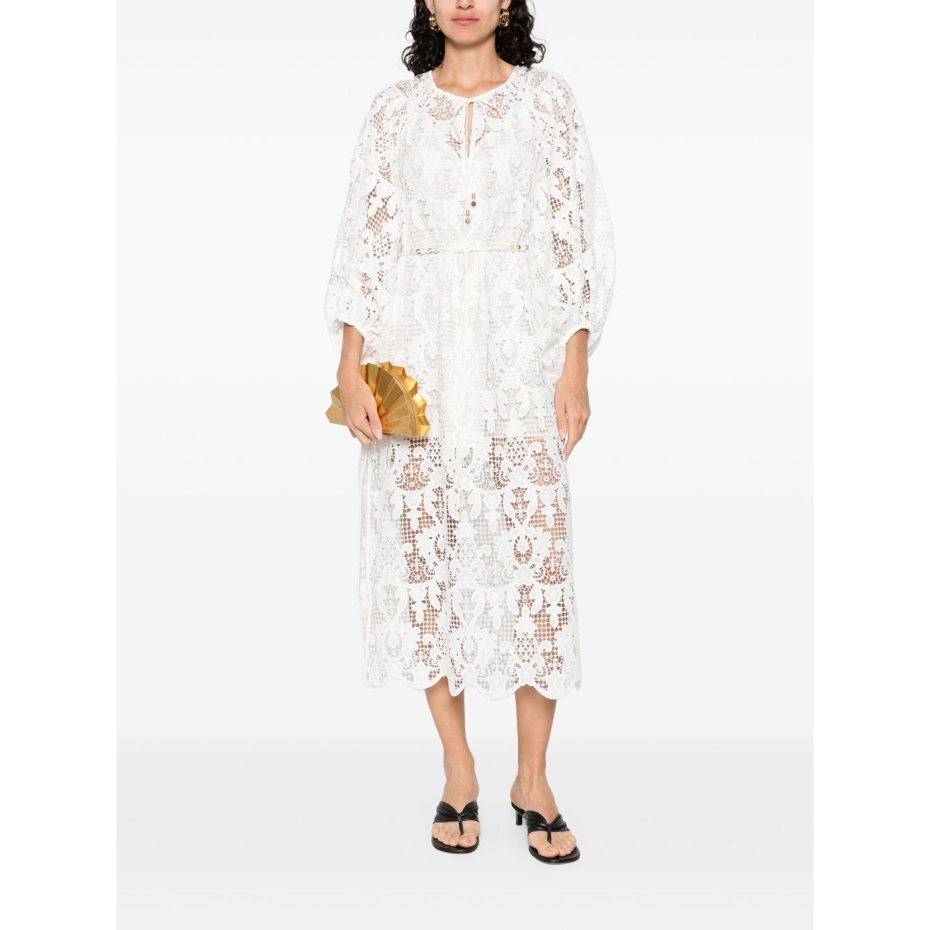 Zimmermann Coco lace midi dress - ivory Dresses
