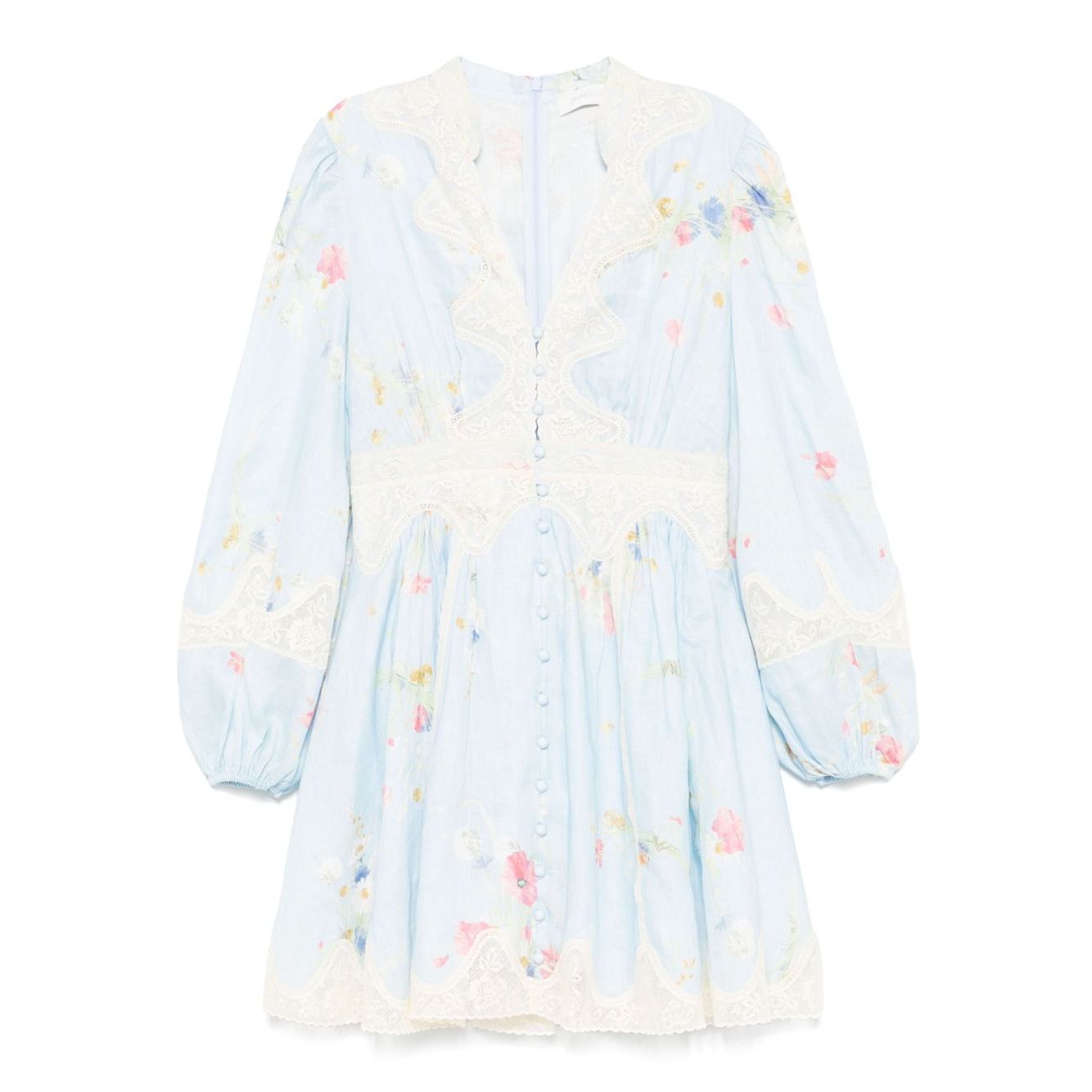 Zimmermann Lucky plunging lace mini dress
