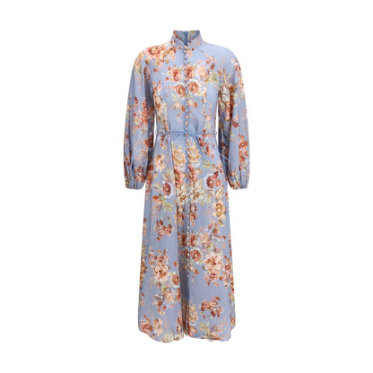 Zimmermann Multicolor Linen Long Dress 1,1728,2,3,72470364320,Clothing,Dresses - Clothing,Long - Dresses - Clothing,Multicolor,New with tags,Women,Zimmermann