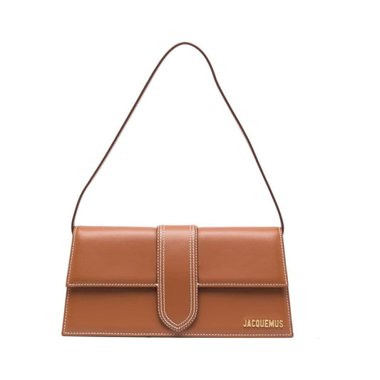 JACQUEMUS Le bambino long leather shoulder bag Brown