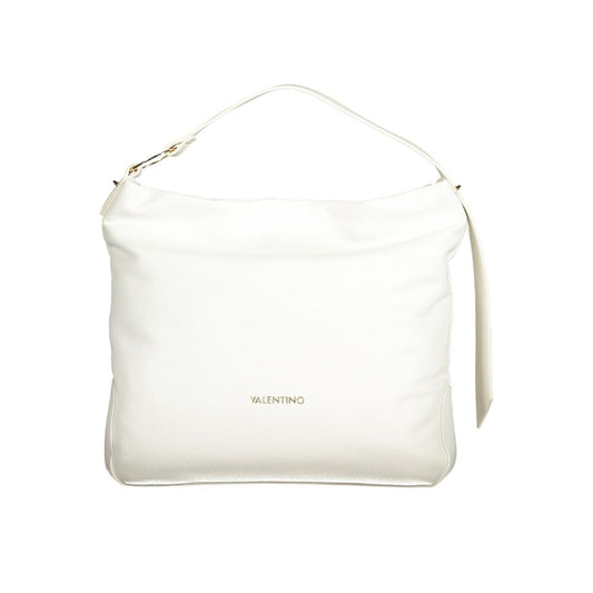 Valentino Bags white polyethylene women handbag with handle and removable shoulder strap.