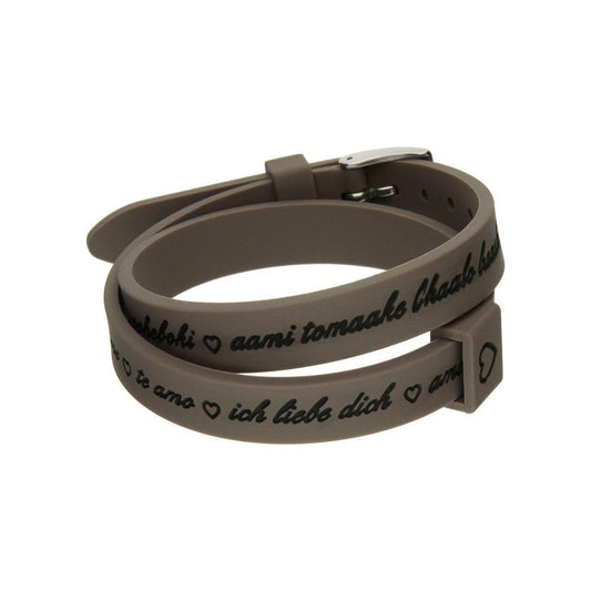 Il MEZZOMETRO Mod. I LOVE YOU SILVER - Bracciale in silicone/silicone bracelet BM1703