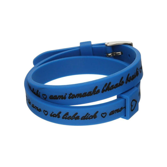 Il MEZZOMETRO Mod. I LOVE YOU SILVER - Bracciale in silicone/silicone bracelet BM1705
