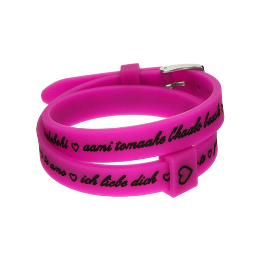 Il MEZZOMETRO Mod. I LOVE YOU SILVER - Bracciale in silicone/silicone bracelet BM1708