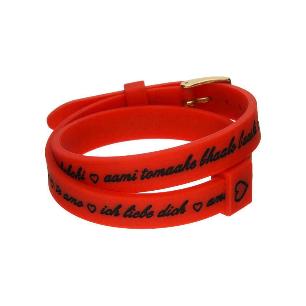 Il MEZZOMETRO Mod. I LOVE YOU GOLD - Bracciale in silicone/silicone bracelet Bracelet